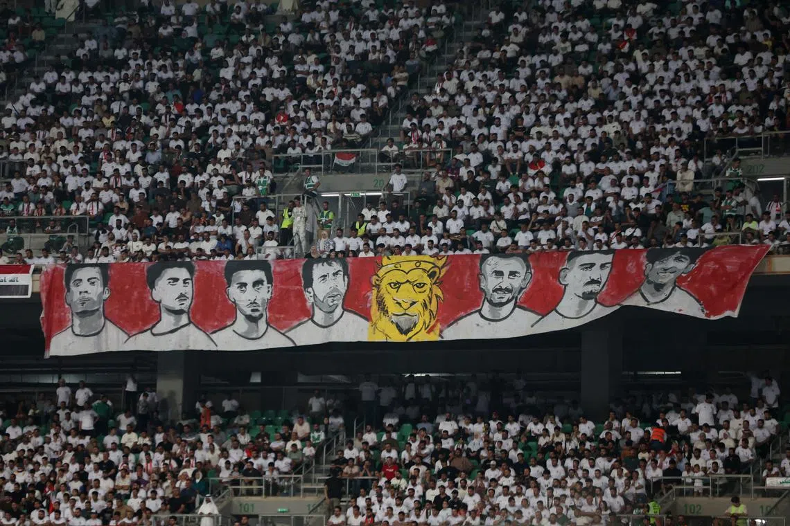 FILE PHOTO: Soccer Football - World Cup - AFC Qualifiers - Group B - Iraq v South Korea - Basra International Stadium, Basra, Iraq - June 5, 2025  Iraq fans inside the stadium during the match REUTERS/Thaier Al-Sudani/File Photo