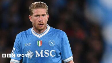 ويغيب لاعب وسط نابولي كيفن دي بروين عن الملاعب بسبب إصابة في الفخذ
 ستاديوم بوست