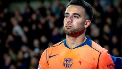 برشلونة يخسر إيريك جارسيا بسبب كسر في الأنف
 ستاديوم بوست