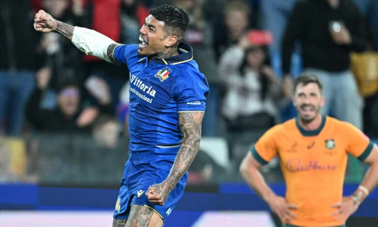 أذهل إيواني الإيطالي المولود في ملبورن فريق Wallabies في عودة 26-19
 ستاديوم بوست