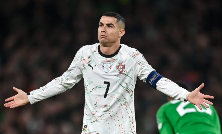 يواجه كريستيانو رونالدو حزنًا كبيرًا في كأس العالم، حيث يواجه أسطورة البرتغال حظرًا ممتدًا بسبب البطاقة الحمراء ضد أيرلندا
 ستاديوم بوست