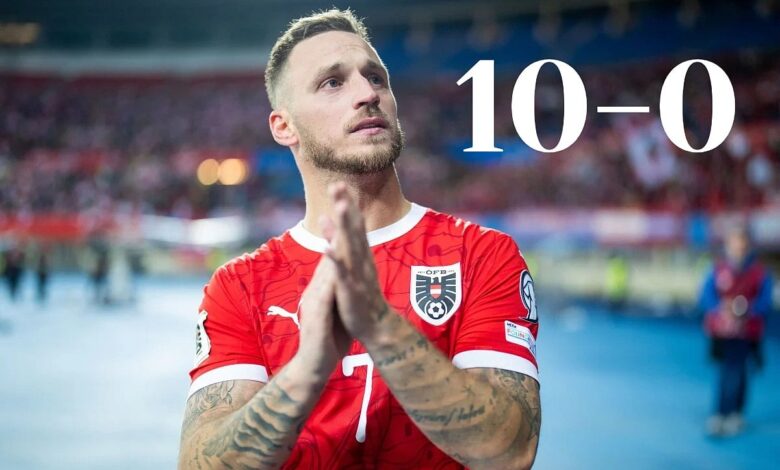 فوز النمسا التاريخي 10-0 على سان مارينو يعزز مشوارها في تصفيات كأس العالم
 ستاديوم بوست