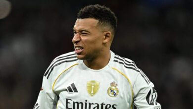 من المتوقع أن يغيب كيليان مبابي لاعب ريال مدريد عن مباراة أتلتيكو مدريد في كأس السوبر يوم الخميس بسبب الإصابة