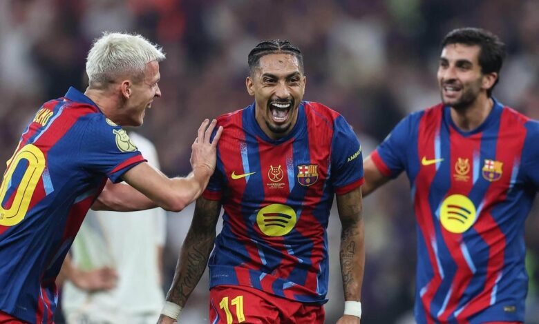 برشلونة 3 ريال مدريد 2 – رافينيا يفوز بمعركة البرازيليين، هل فعل ألونسو ما يكفي للبقاء؟