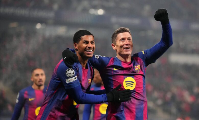 سلافيا براغ 2 برشلونة 4 – تعزيز الثمانية الأوائل، ليفاندوفسكي يسجل، قلق من إصابة بيدري