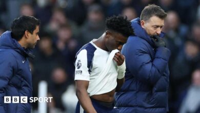 ويغيب كودوس جناح توتنهام المصاب حتى أبريل